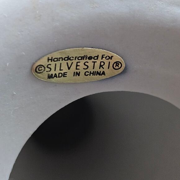 Vintage Delf Blue Hand-painted Votive Candle Holder Windmill Cut Peirced Hearts - Picture 7 of 8